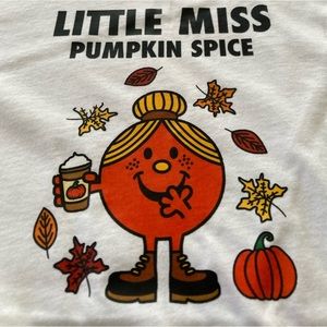 “lil Miss Pumpkin Spice” Women’s White Tee Size Juniors S